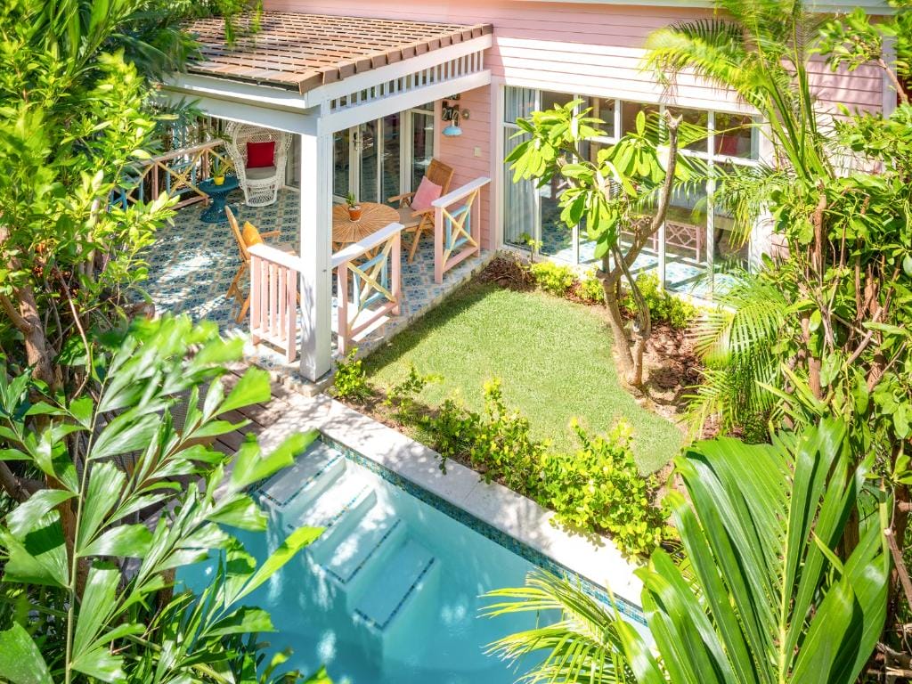 Boardwalk Boutique Hotel Aruba has private villas with personal pool for a relaxing workation