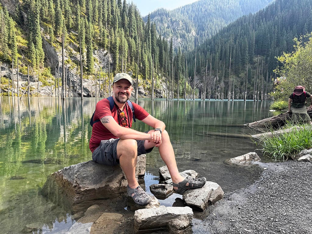 Alex at Kaindy Lake