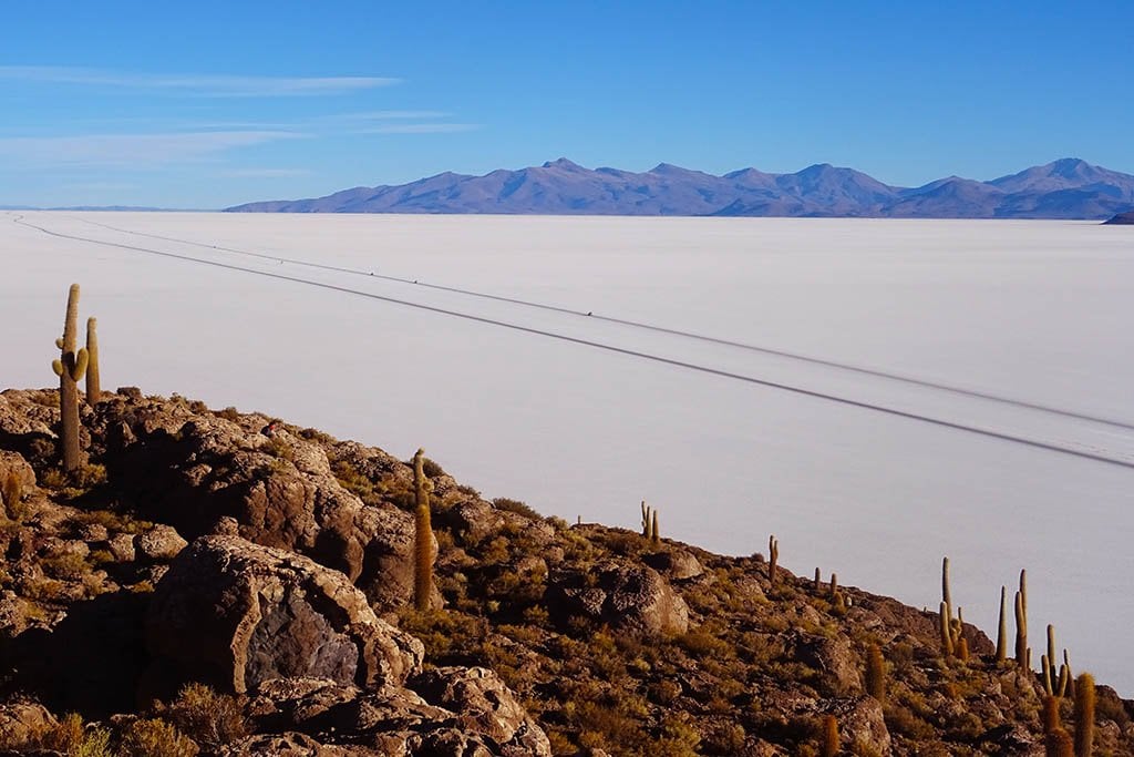 Bolivia scenery salt flats Fish Island