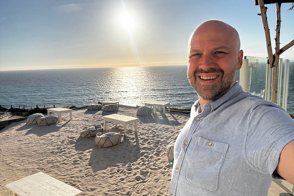 The view from Hangar Meco restaurant