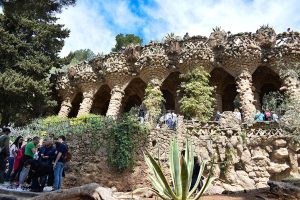 Backpacking in Barcelona Park Guell