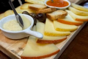 Cheese board on the Lisbon food and wine tour