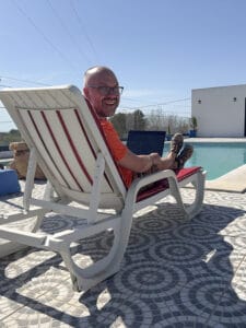 Working by the pool on by Portugal Algarve workation at Bela Vista