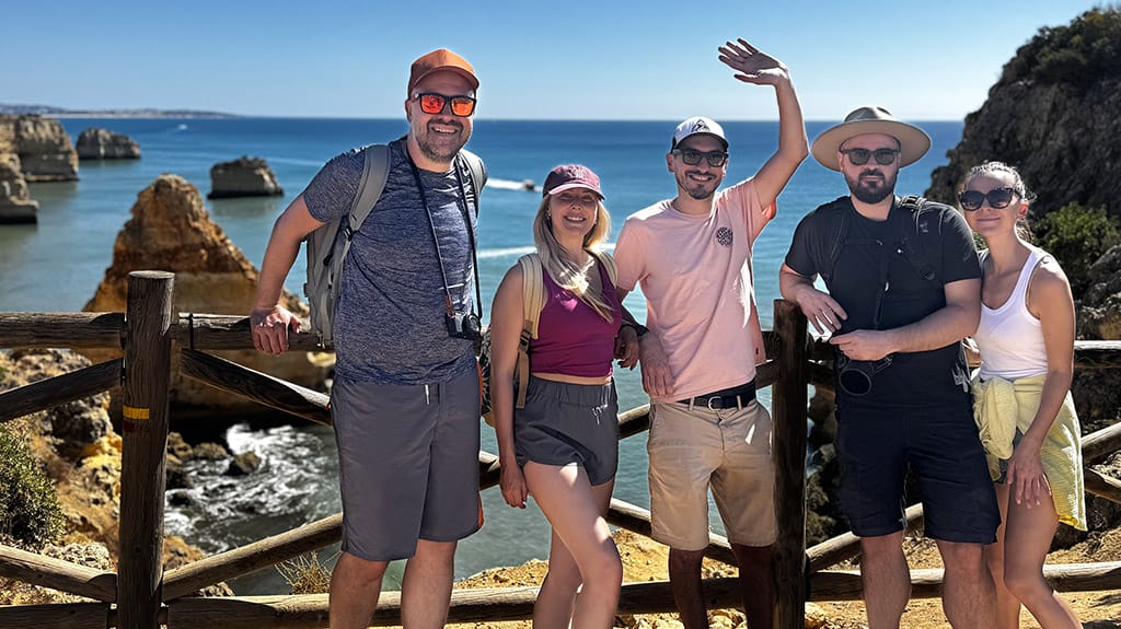 Benagil coast hike group