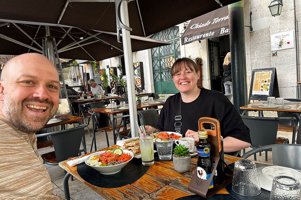 Lisbon Winter Lunch Outside Best times to visit Lisbon: winter lunch outside