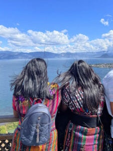 Guatemala traditional clothing by the sea