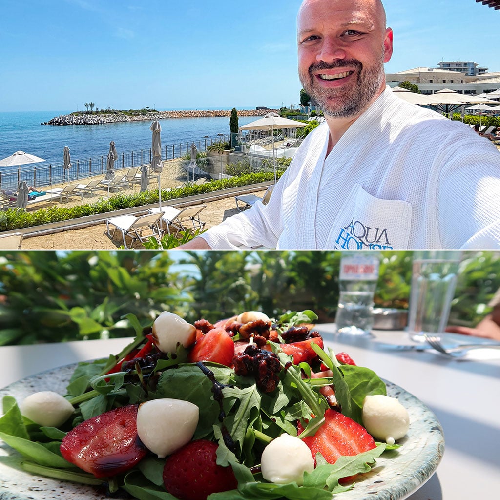 Aquahouse terrace restaurant sea view