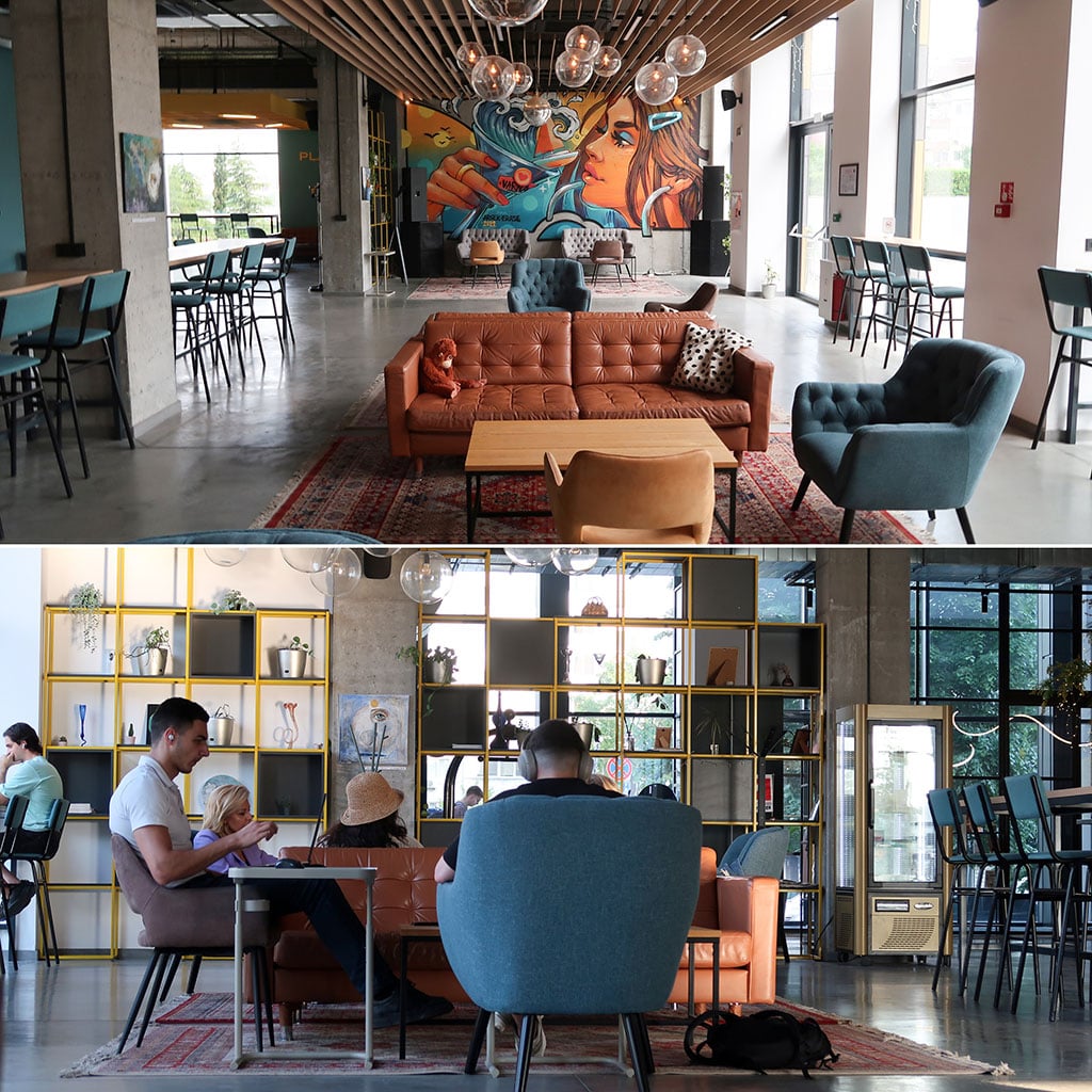 Hangout spaces at Campus 90 Hotel