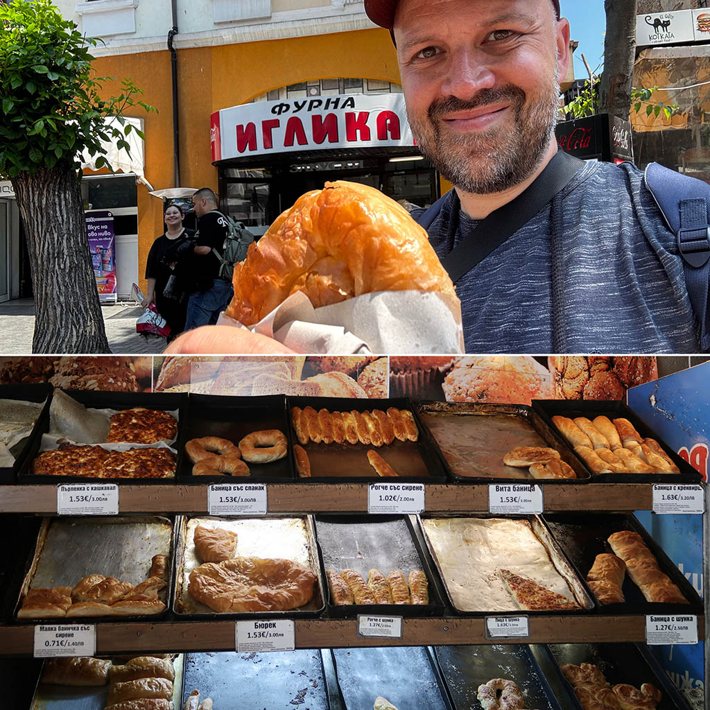 Egg and cheese banitsa at Iglika Bakery