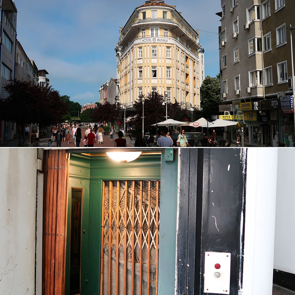 Musala Hostel Varna oldest elevator