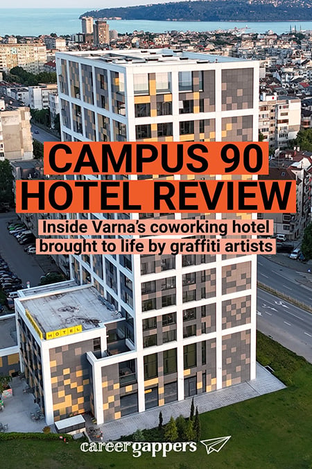 Campus 90 Hotel in Varna, Bulgaria, features coworking spaces with flexible long and short stay options, brought to life by local graffiti artists. #varna #visitvarna #workfromanywhere