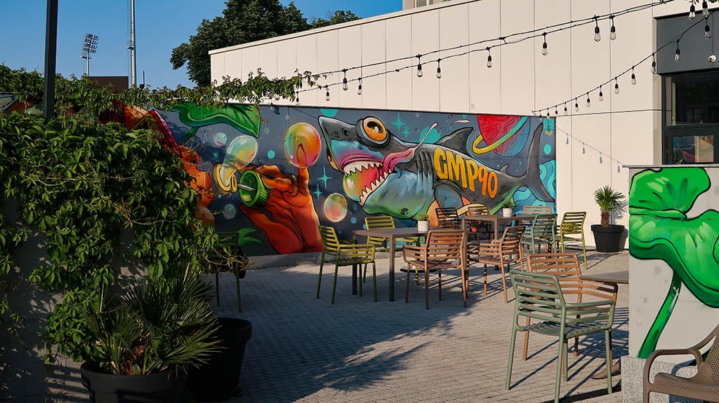 Campus 90 Hotel courtyard