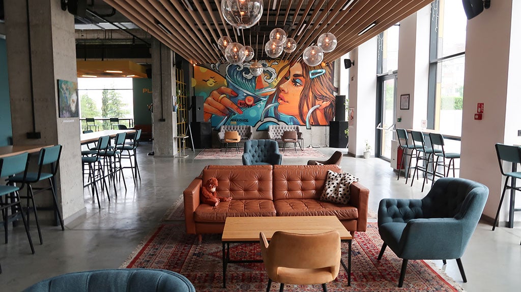 Campus 90 bar hangout space