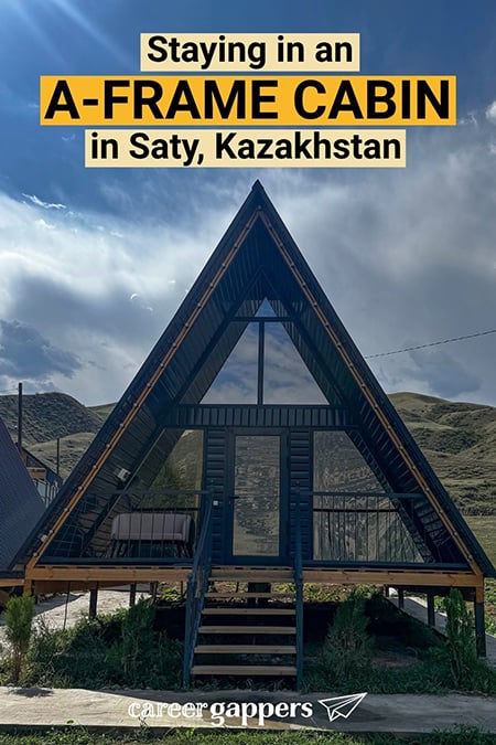 We stayed for two nights in an idyllic A-frame cabin in the rural village of Saty, Kazakhstan, as a romantic base for visiting Kaindy and Kolsai Lakes. #Saty #kolsailakes #kaindylake