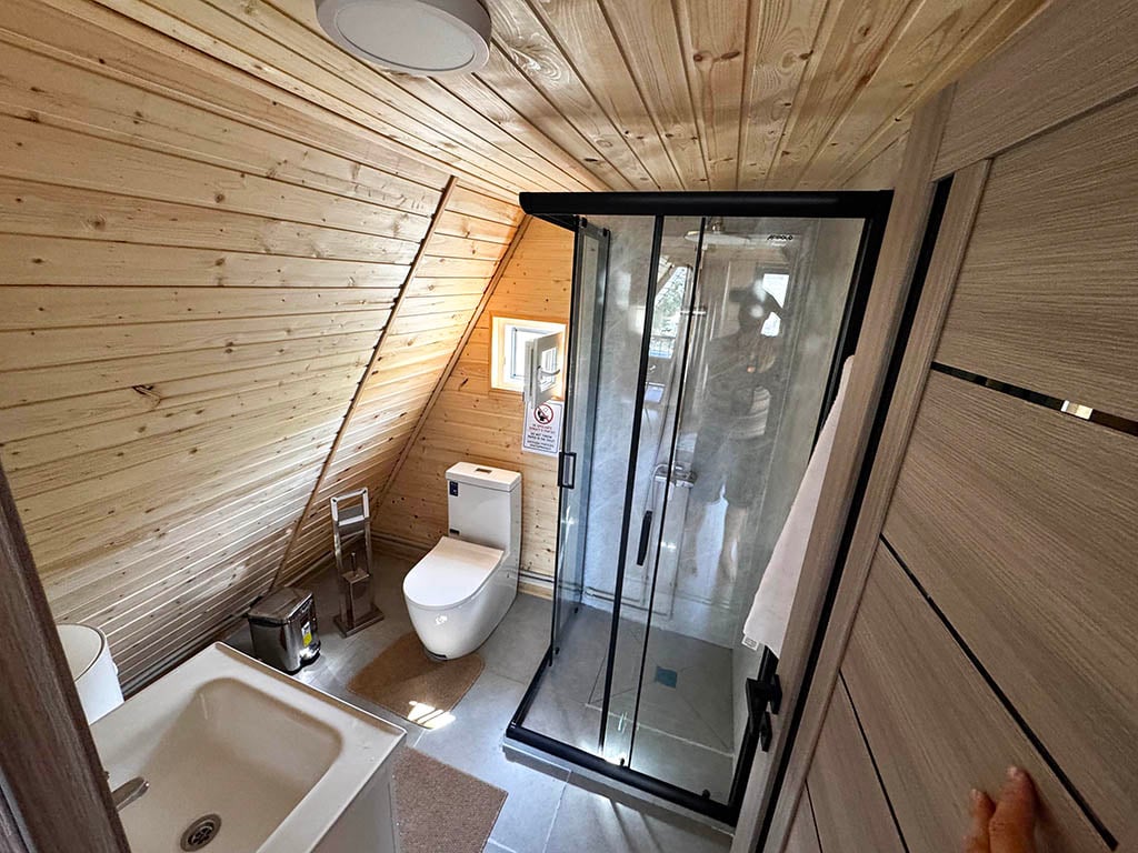 A-frame bathroom facilties