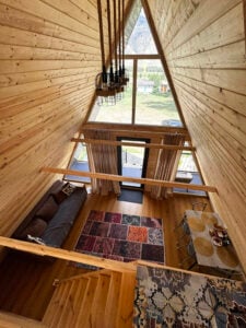 A-frame upstairs view