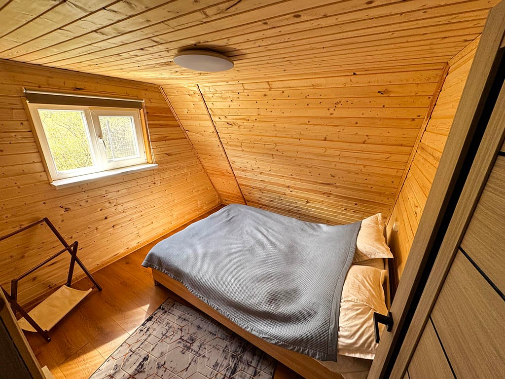 A-frame lower bedroom