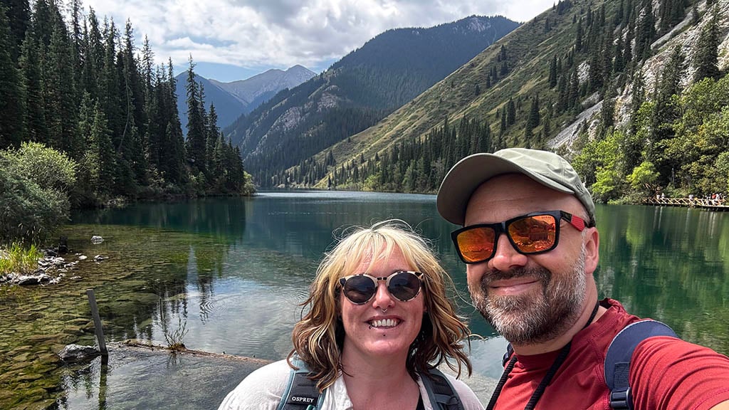 Lisa and Alex at Lower Kolsai Lake
