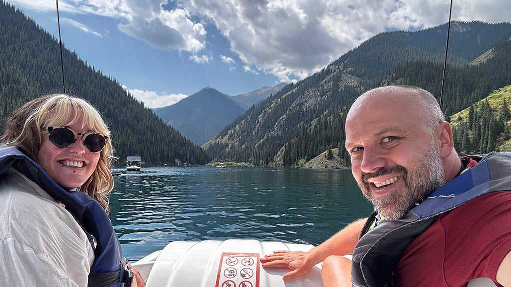 Lower Kolsai Lake pedalo ride