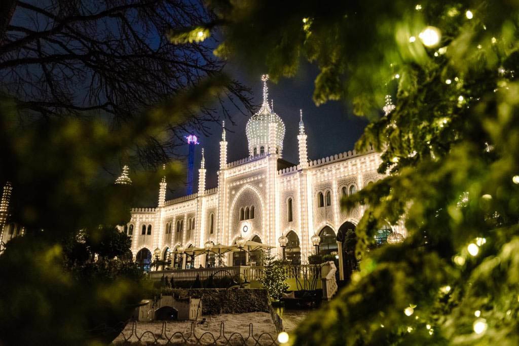 Nimb Hotel inside Tivoli Gardens at Christmas