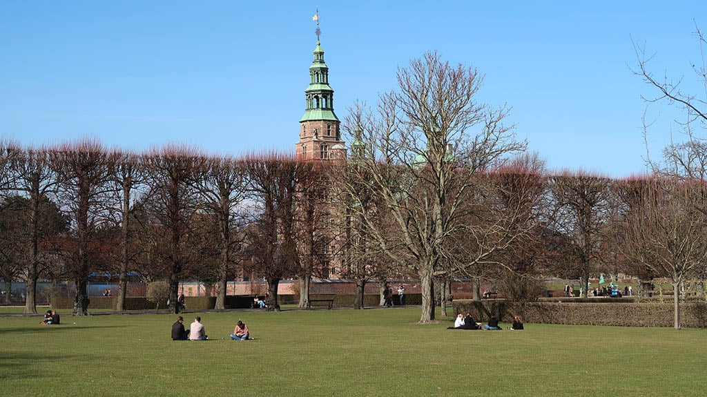 Copenhagen winter picnic in King's Garden by Rosenborg Castle
