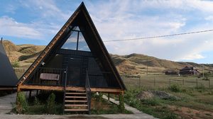 A-frame in Saty, Kazakhstan